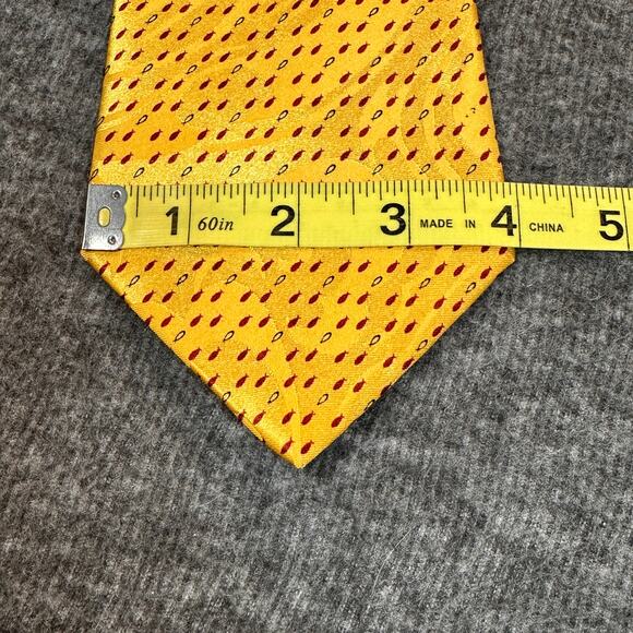 Gospitality Mens Tie Gold with Red Fish Soul Winning Polyester Business NeckTie - Picture 4 of 6